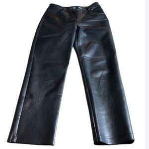ARITZIA Wilfred Straight Black Faux Leather Pant